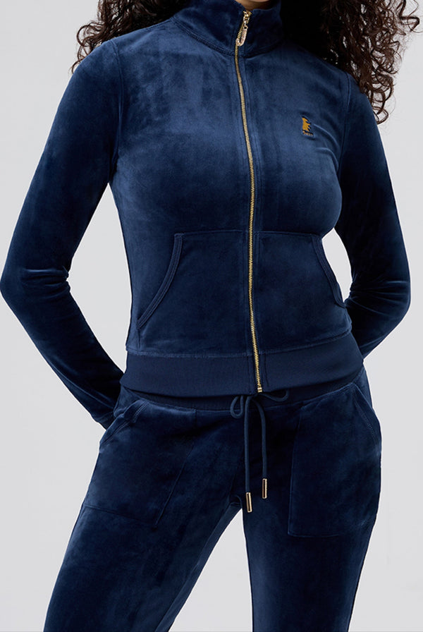 REGAL BLUE HERITAGE EAT CAKE VELOUR TRACK JACKET