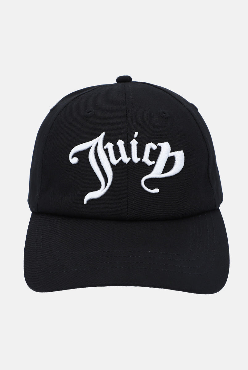 BLACK EMBROIDERED BASEBALL CAP Juicy Couture UK