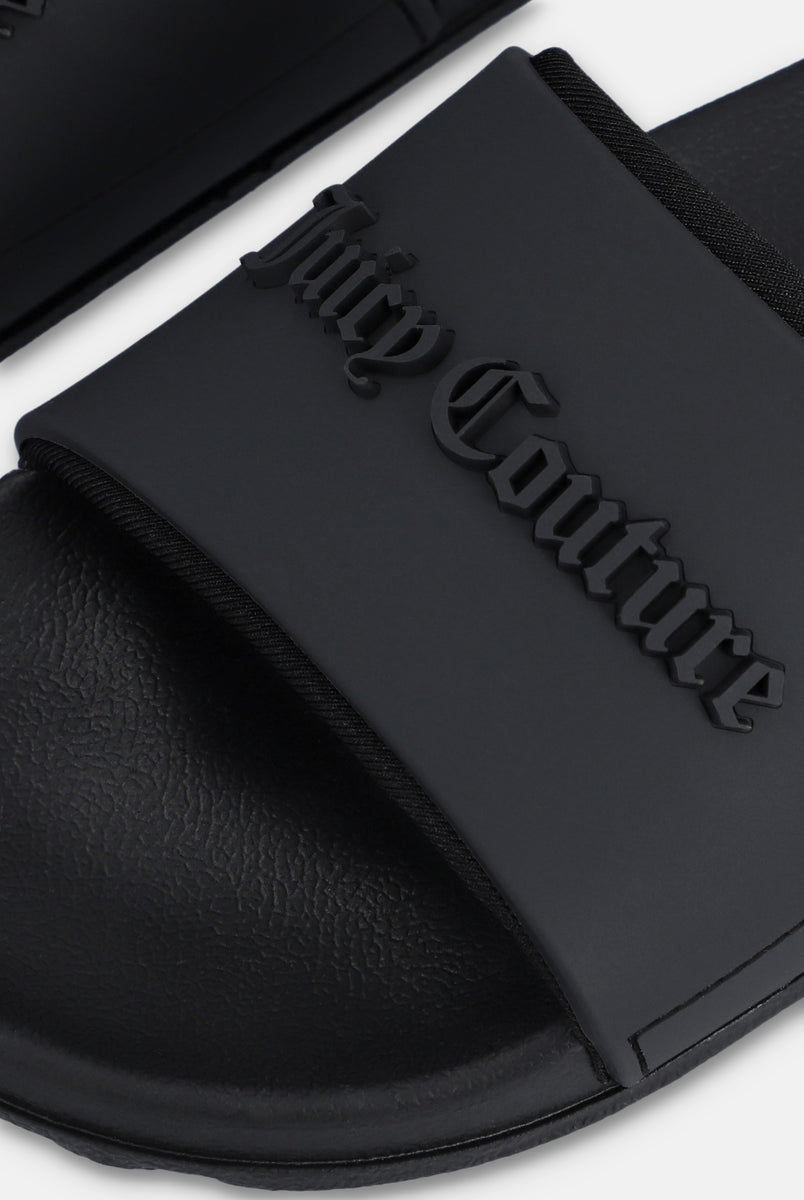 BLACK EMBOSSED SLIDERS – Juicy Couture UK display picture 1
