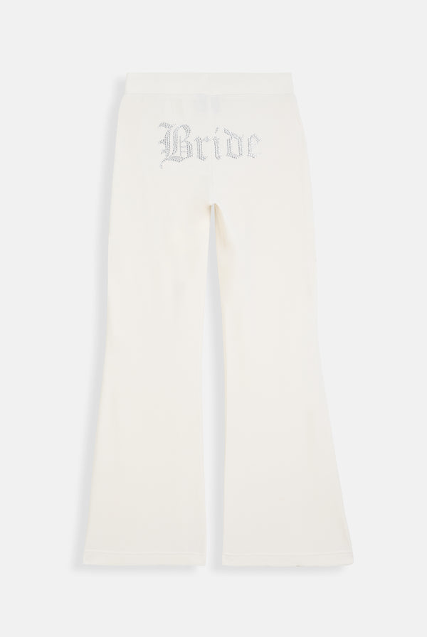 BRIDAL CLASSIC VELOUR  LOW RISE TRACK PANTS