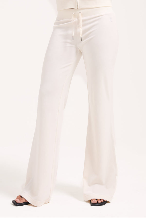 BRIDAL CLASSIC VELOUR  LOW RISE TRACK PANTS