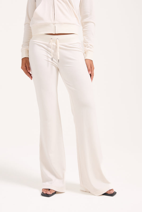 BRIDAL CLASSIC VELOUR  LOW RISE TRACK PANTS