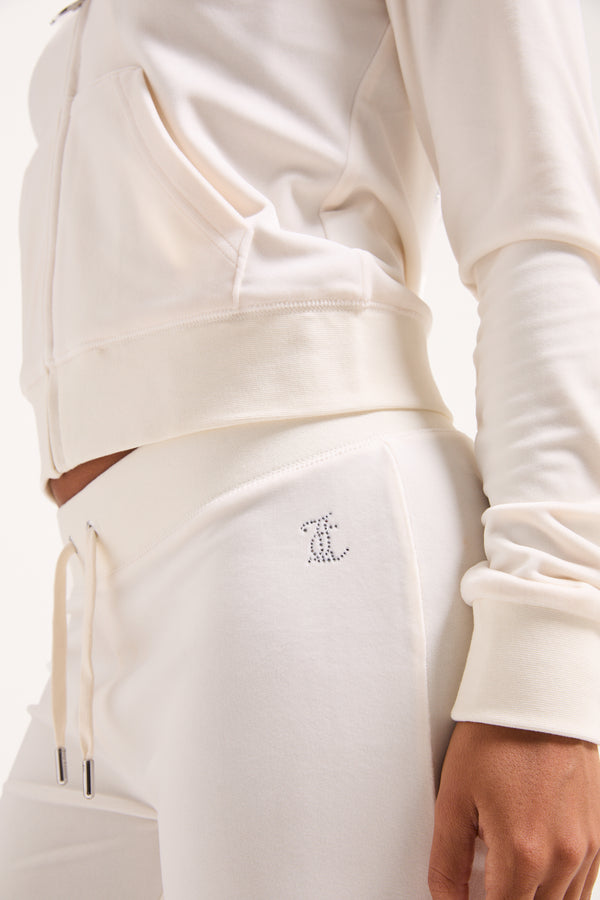 BRIDAL CLASSIC VELOUR  LOW RISE TRACK PANTS