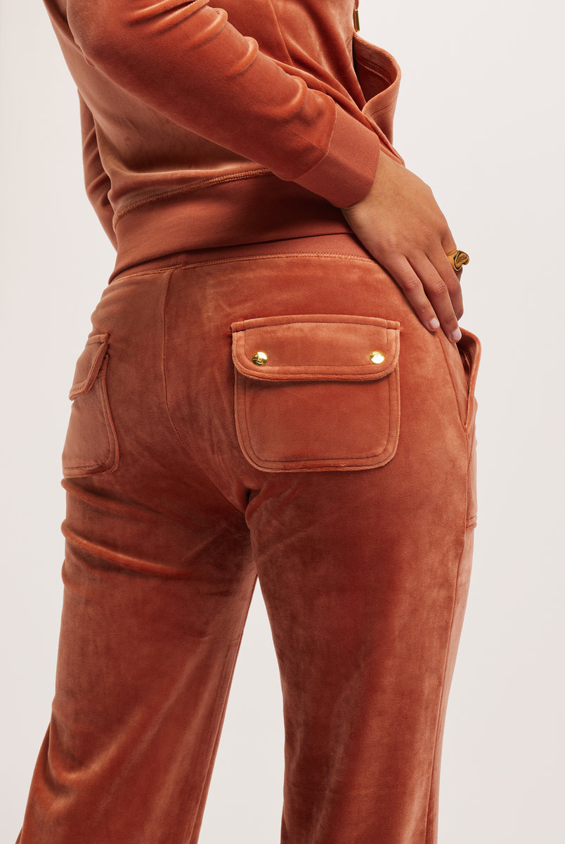 COPPER BROWN/ GOLD CLASSIC VELOUR DEL RAY POCKETED BOTTOMS – Juicy