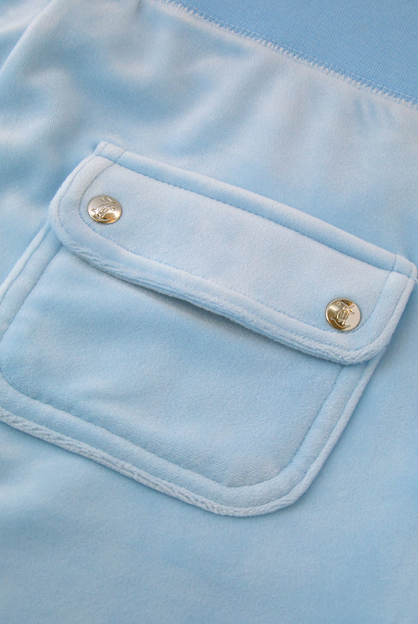 POWDER BLUE CLASSIC VELOUR DEL RAY POCKETED BOTTOMS