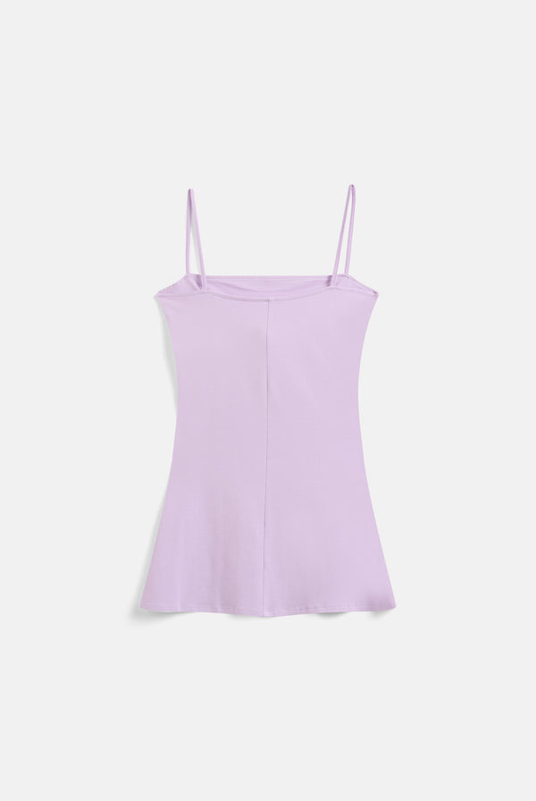 PASTEL LILAC MODAL JERSEY DIAMANTE MINI DRESS