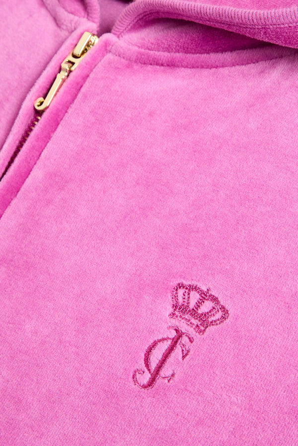 ROSEBUD & GOLD BAMBOO VELOUR HERITAGE HOODIE