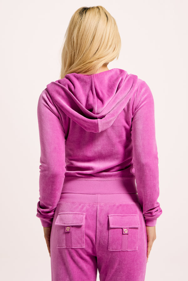 ROSEBUD & GOLD BAMBOO VELOUR HERITAGE HOODIE