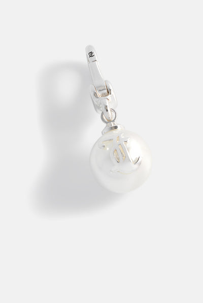 SILVER JC PEARL CHARM