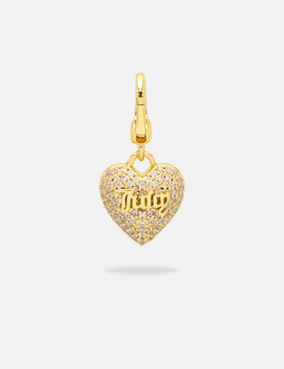 GOLD & CRYSTAL HEART CHARM