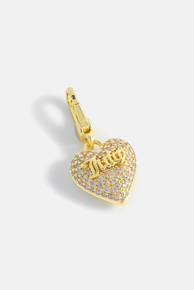 GOLD & CRYSTAL HEART CHARM