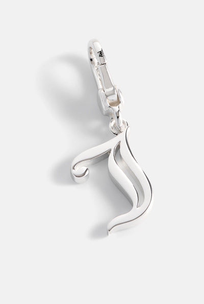 SILVER 'J' INITIAL CHARM