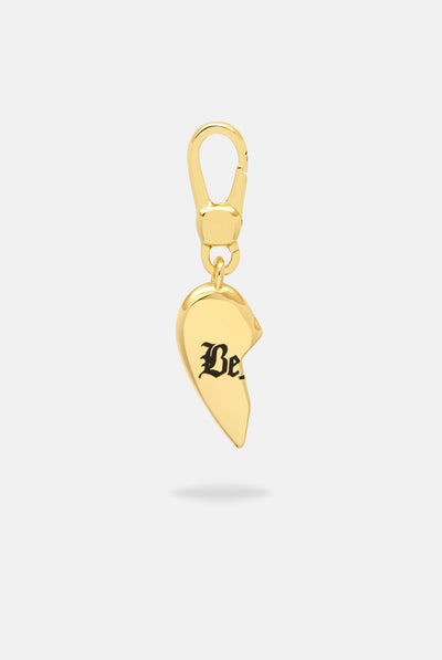 GOLD BROKEN HEART 'BE' CHARM