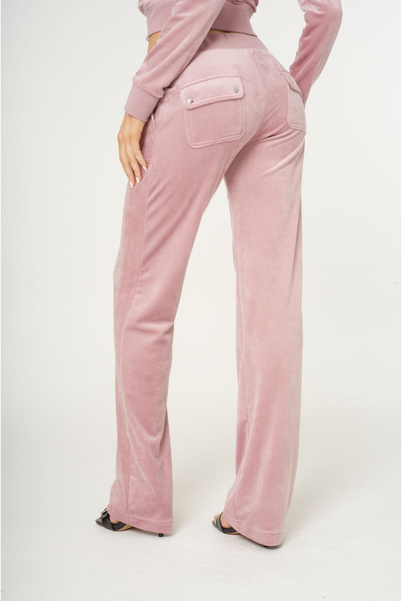 NOSTALGIA PINK CLASSIC VELOUR DEL RAY POCKETED BOTTOMS – Juicy Couture UK