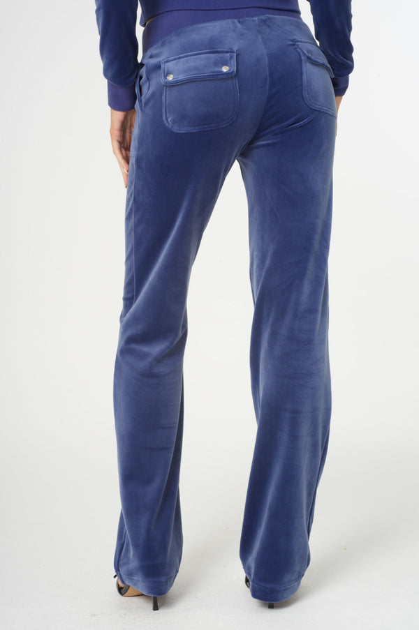 GREY BLUE CLASSIC VELOUR DEL RAY POCKETED BOTTOMS