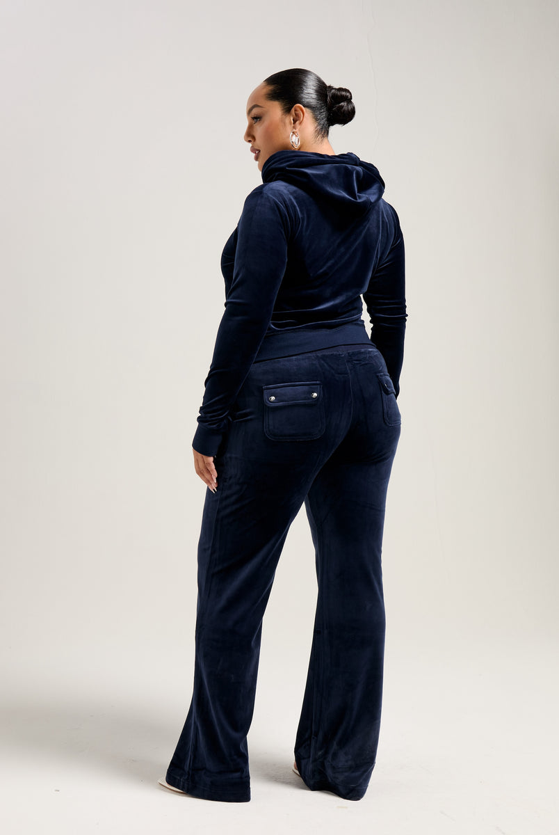 NIGHT SKY LOW RISE VELOUR TRACK PANTS