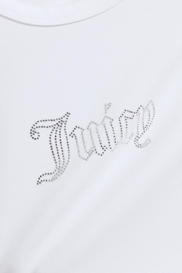 WHITE OUTLINE DIAMANTE BABY TSHIRT