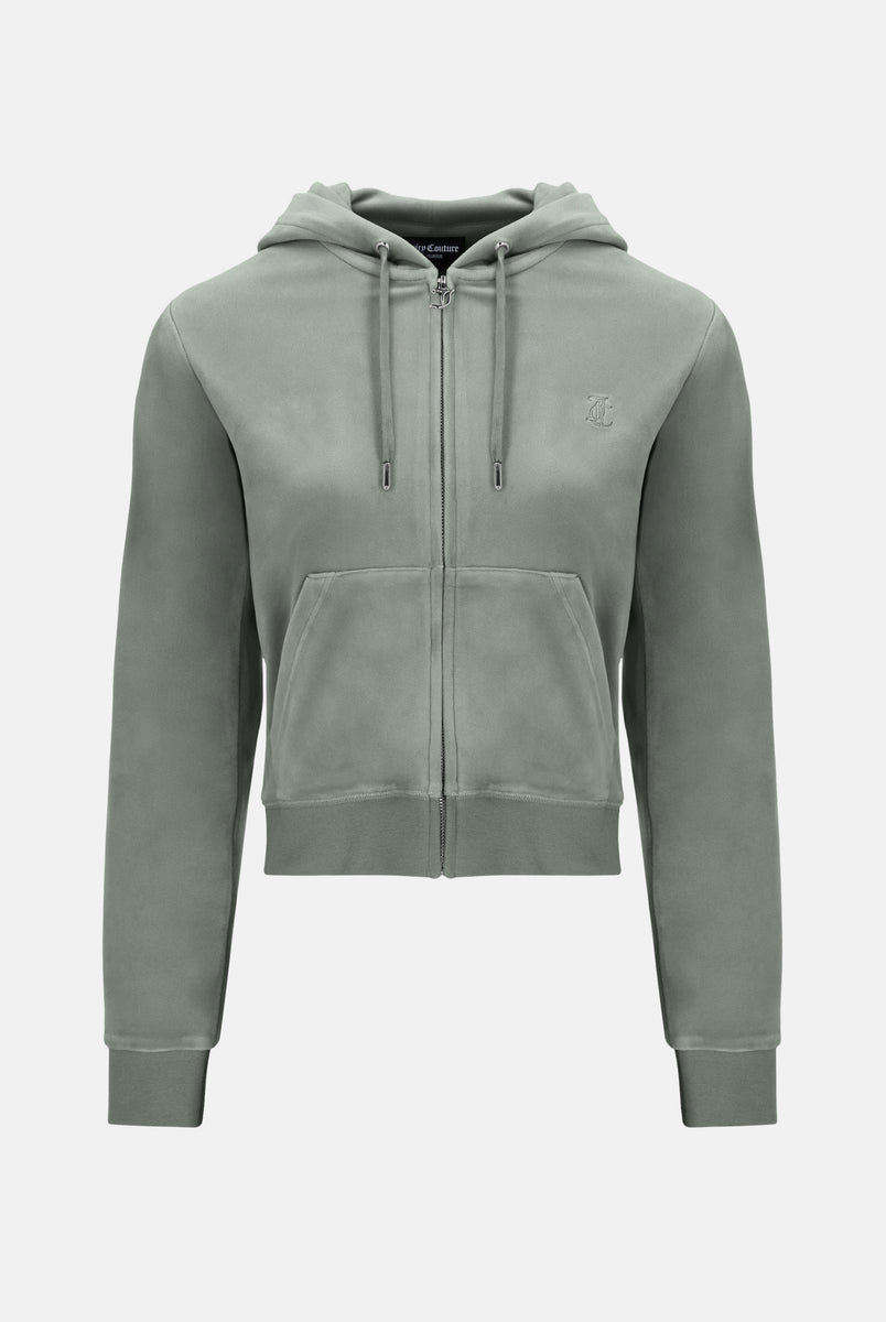 CHINOIS GREEN CLASSIC VELOUR ROBERTSON HOODIE – Juicy Couture UK