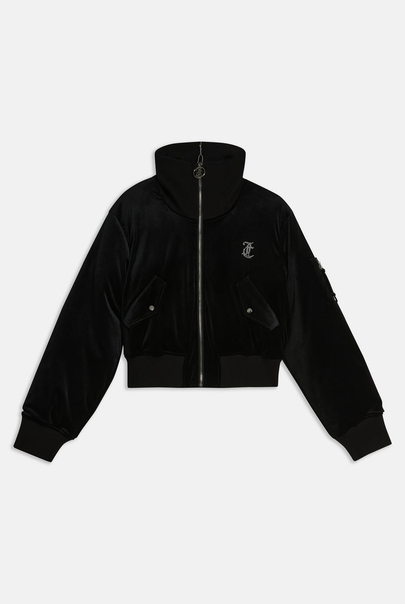 Velour bomber hot sale