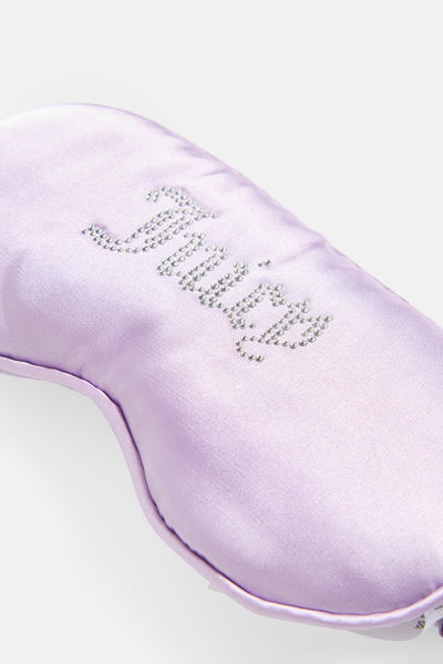 DUSTY LILAC SATIN DIAMANTE SLEEP MASK