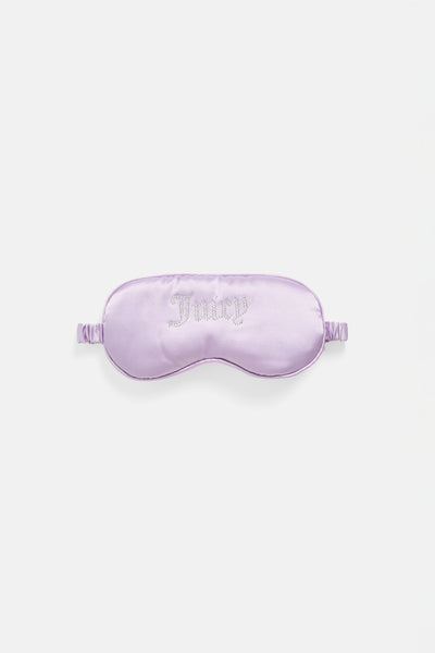 DUSTY LILAC SATIN DIAMANTE SLEEP MASK