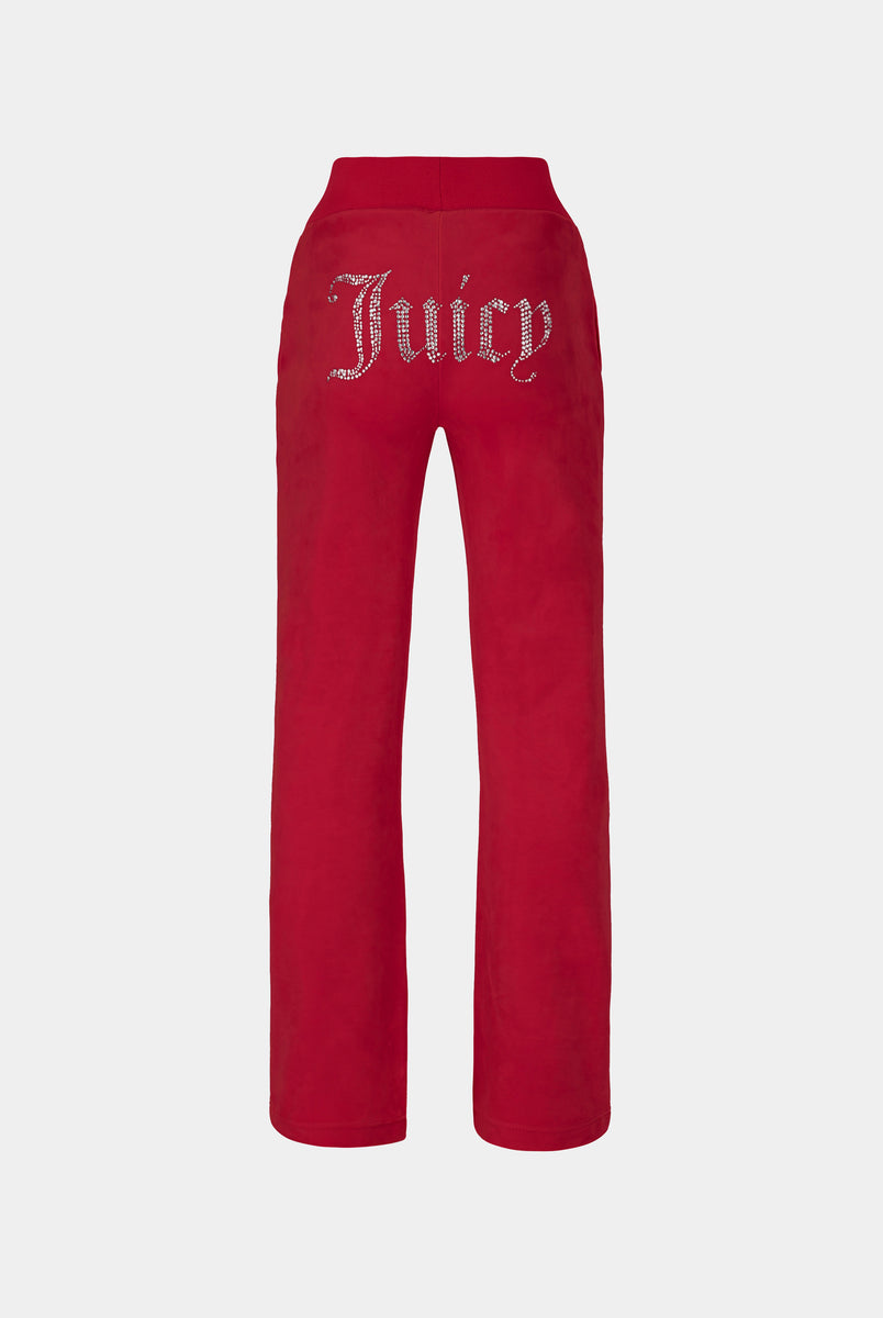 Juicy Couture Classic Velour Del Ray Pant Astor Red