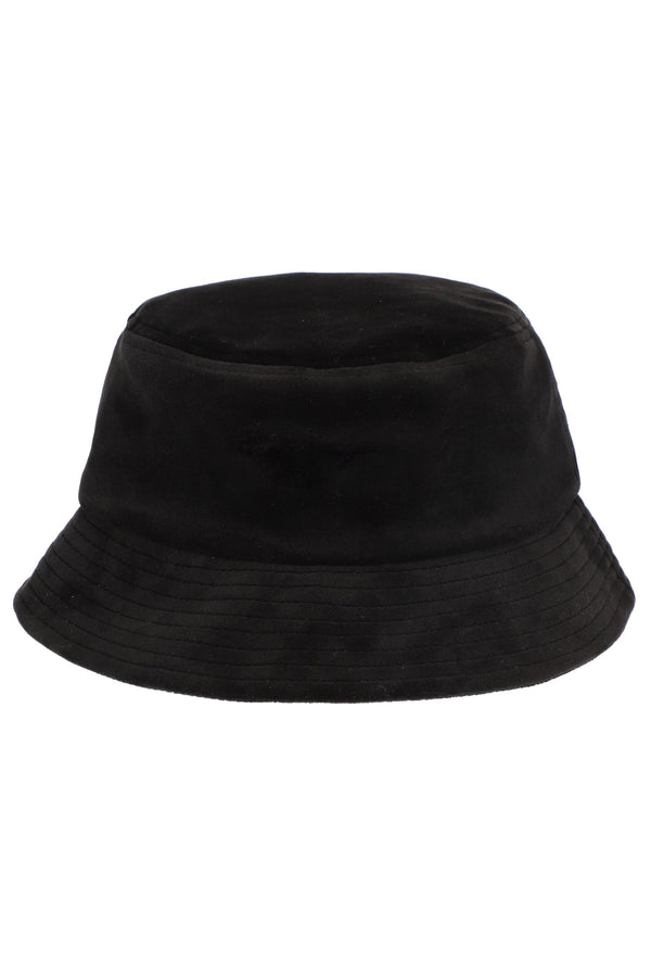 BLACK VELOUR BUCKET HAT