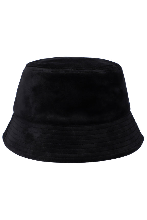BLACK VELOUR BUCKET HAT