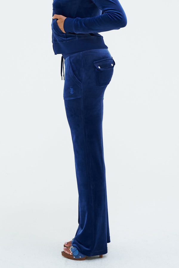 BLUE DEPTHS CLASSIC VELOUR DEL RAY POCKETED BOTTOMS