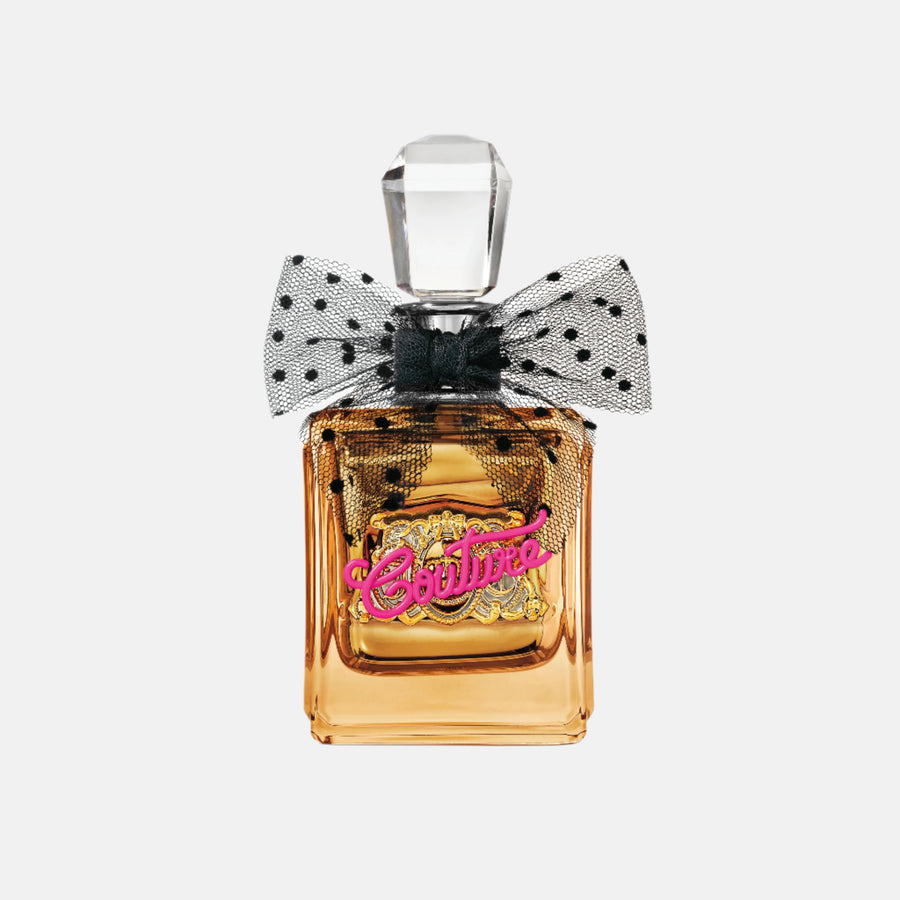 Displays the 'Juicy' branded Viva La Juicy Gold couture EDP 100ml bottle 