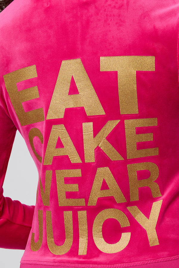 FREE LOVE HERITAGE EAT CAKE VELOUR TRACK JACKET