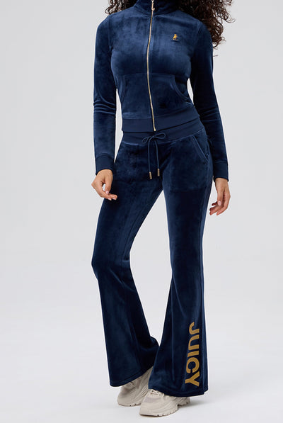 REGAL BLUE HERITAGE EAT CAKE VELOUR TRACK JACKET
