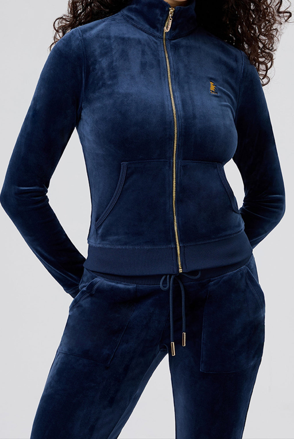 REGAL BLUE HERITAGE EAT CAKE VELOUR TRACK JACKET