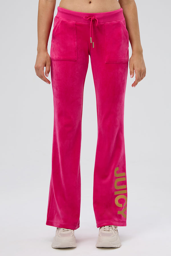 FREE LOVE HERITAGE LOW RISE GLITTER VELOUR PANT