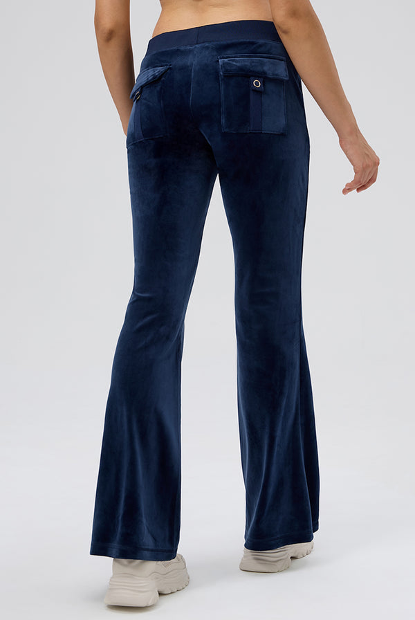 REGAL BLUE HERITAGE LOW RISE GLITTER VELOUR PANT