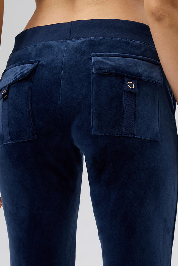 REGAL BLUE HERITAGE LOW RISE GLITTER VELOUR PANT