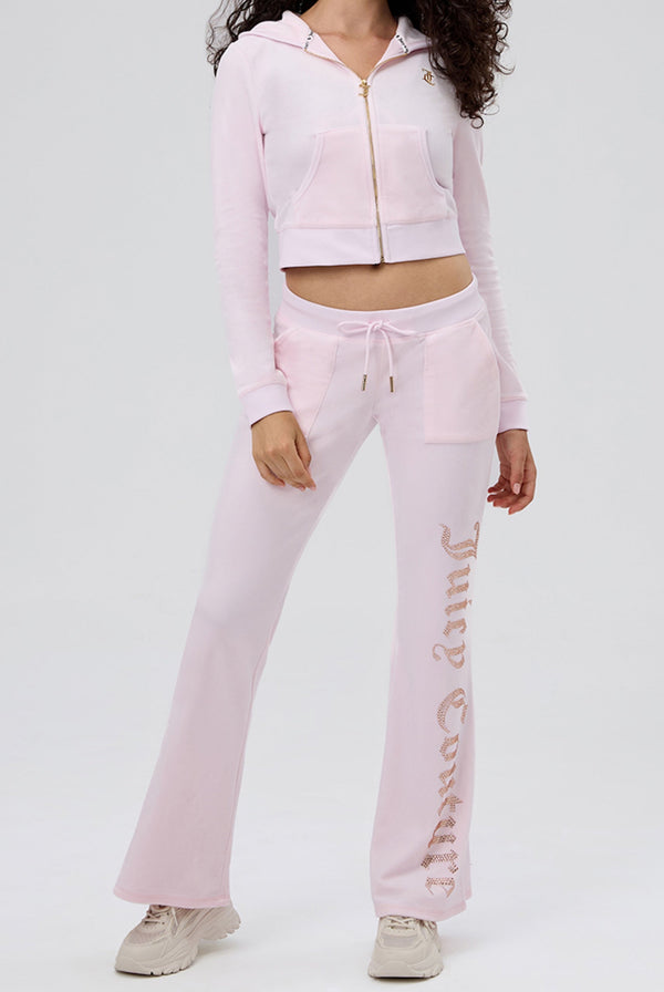 SOFT GLOW HERITAGE THIRTY CROPPED VELOUR TRACK JACKET