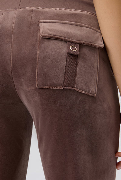 PEWTER HERITAGE THIRTY LOW RISE VELOUR POCKET PANT