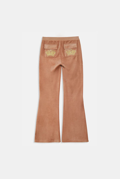 CAFE AU LAIT ULTRA LOW RISE CROWN BAMBOO VELOUR HERITAGE BOTTOMS