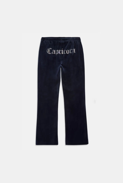 'CAPRICORN' NIGHT SKY VELOUR DIAMANTÉ TRACKSUIT BOTTOM