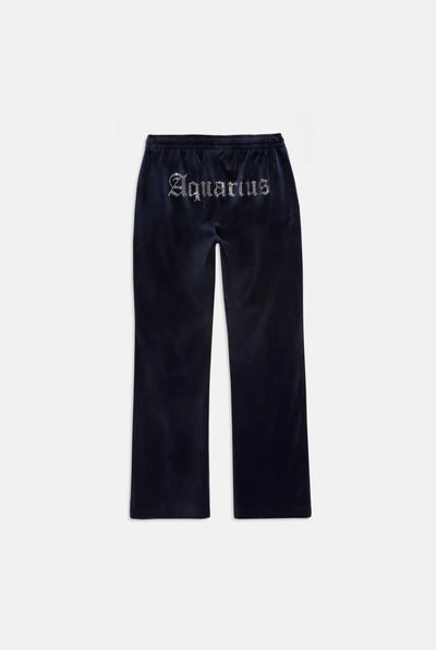 AQUARIUS' NIGHT SKY VELOUR DIAMANTÉ TRACKSUIT BOTTOM