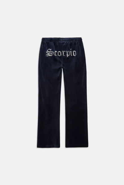 'SCORPIO' NIGHT SKY VELOUR DIAMANTÉ TRACKSUIT BOTTOM