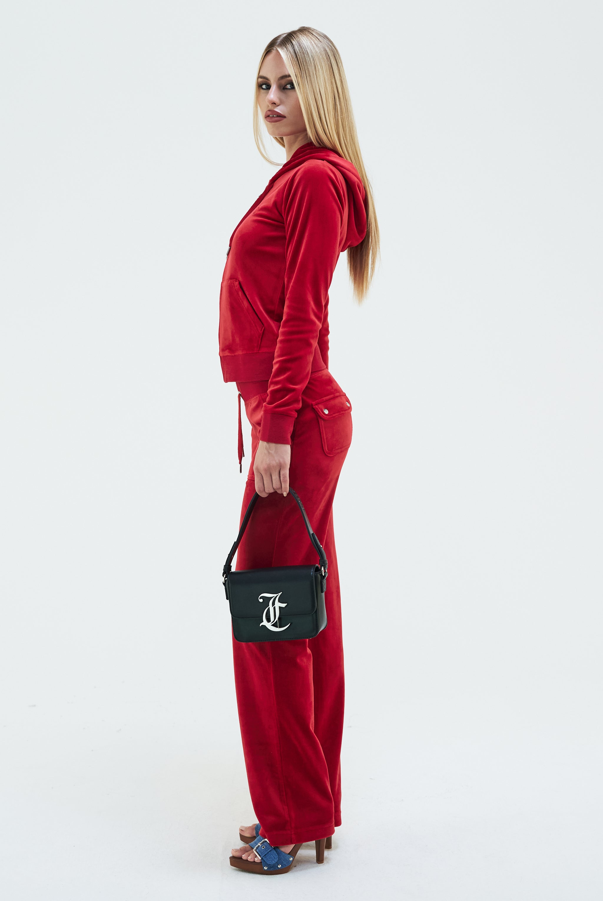 Red velvet tracksuit sales womens