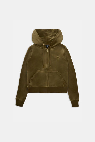 DARK OLIVE & GOLD CLASSIC VELOUR ROBERTSON HOODIE