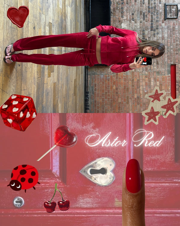 ASTOR RED CLASSIC VELOUR ROBERTSON HOODIE