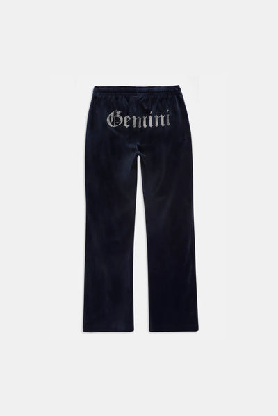 GEMINI' NIGHT SKY VELOUR DIAMANTÉ TRACKSUIT BOTTOM