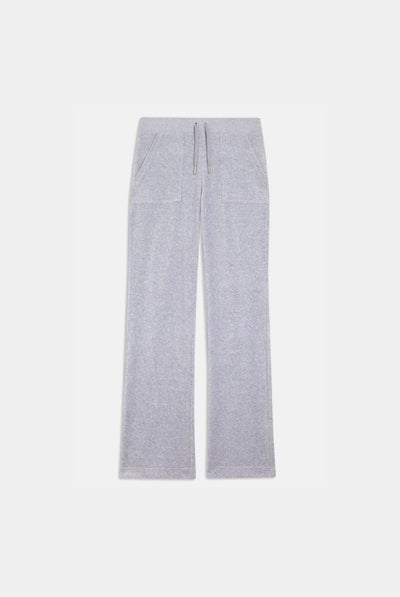 SILVER MARL COTTON VELOUR DEL RAY POCKETED BOTTOMS