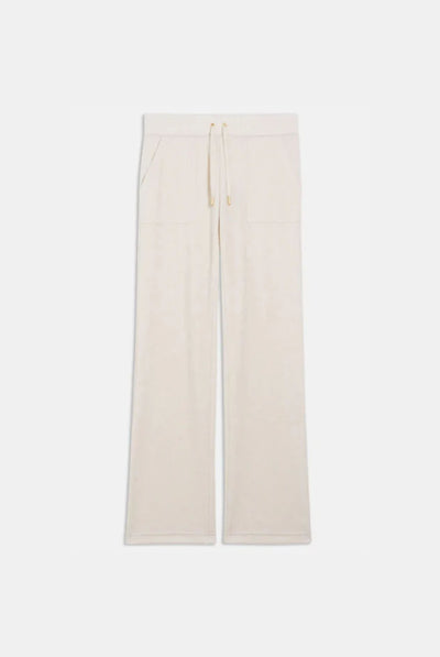 OATMEAL MARL & GOLD COTTON VELOUR DEL RAY POCKETED BOTTOMS