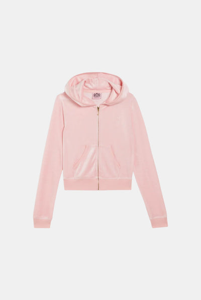 JUICY PINK  BAMBOO VELOUR HERITAGE HOODIE