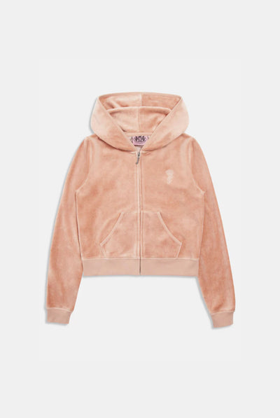 ROSE DUST BAMBOO VELOUR HERITAGE HOODIE